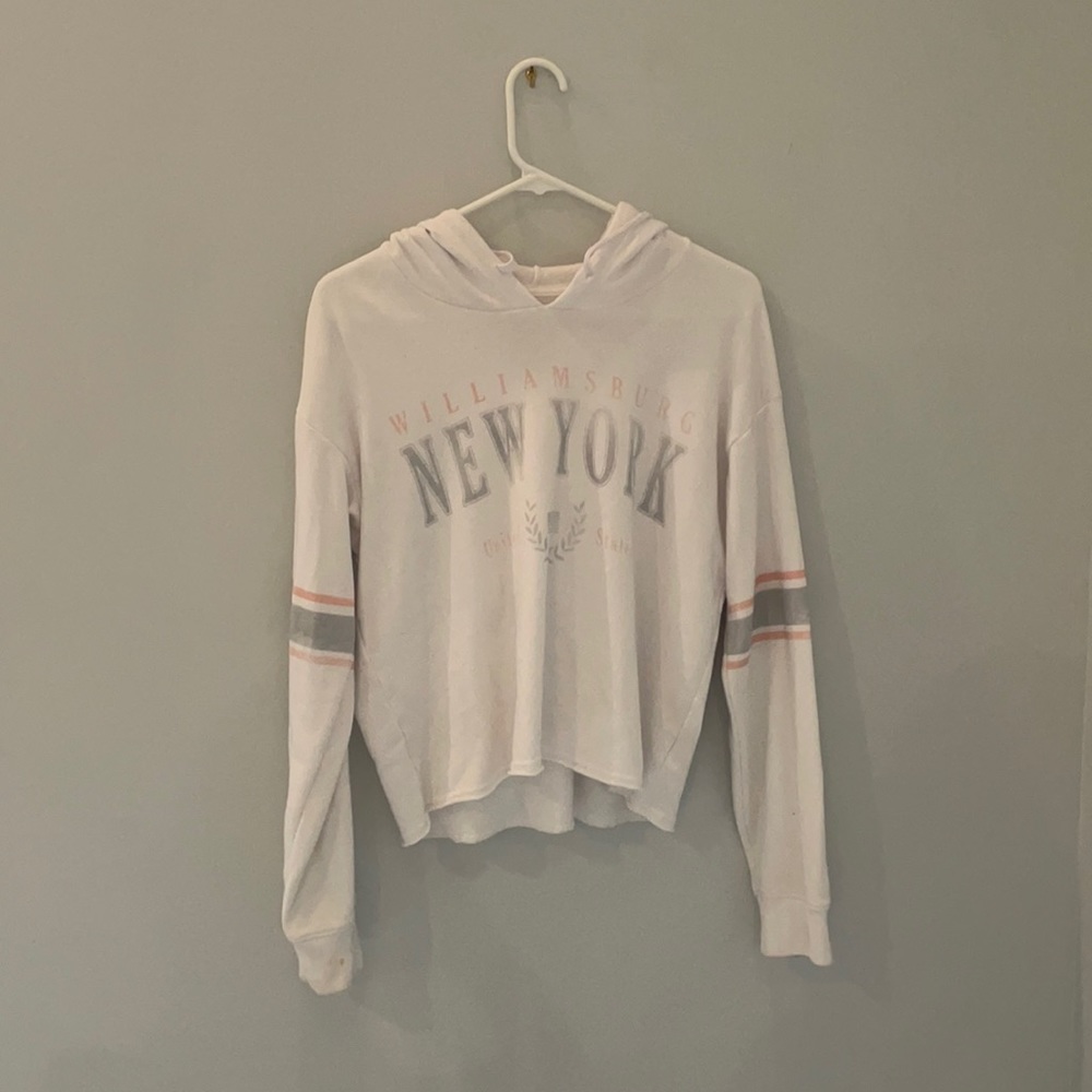 American Eagle cropped new york hoodie